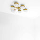 Design for Macha Celeste Phosphenes Ceiling or Wall-Mounted Blackened Six-Armed Brass Lamp