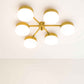 Design for Macha Celeste Phosphenes Ceiling or Wall-Mounted Chromed Lucid Six-Armed Brass Lamp