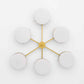 Design for Macha Celeste Phosphenes Ceiling or Wall-Mounted Unpolished Balanced Six-Armed Brass Lamp