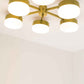 Design for Macha Celeste Phosphenes Ceiling or Wall-Mounted Unpolished Lucid Six-Armed Brass Lamp