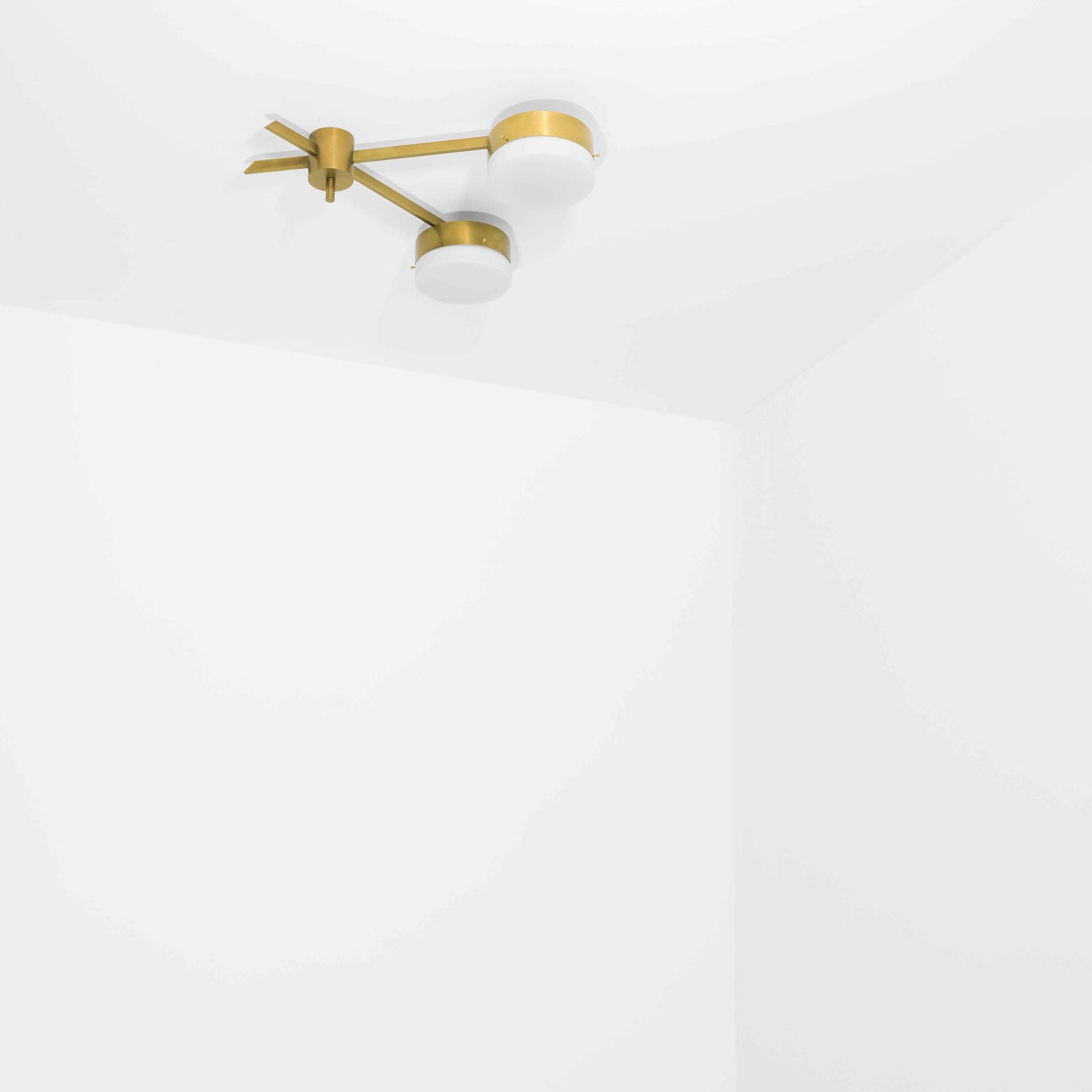 Design for Macha Celeste Serendipity Ceiling or Wall-Mounted Blackened Two-Armed Brass Lamp