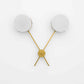 Design for Macha Celeste Serendipity Ceiling or Wall-Mounted Blackened Two-Armed Brass Lamp