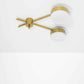 Design for Macha Celeste Serendipity Ceiling or Wall-Mounted Polished Two-Armed Brass Lamp