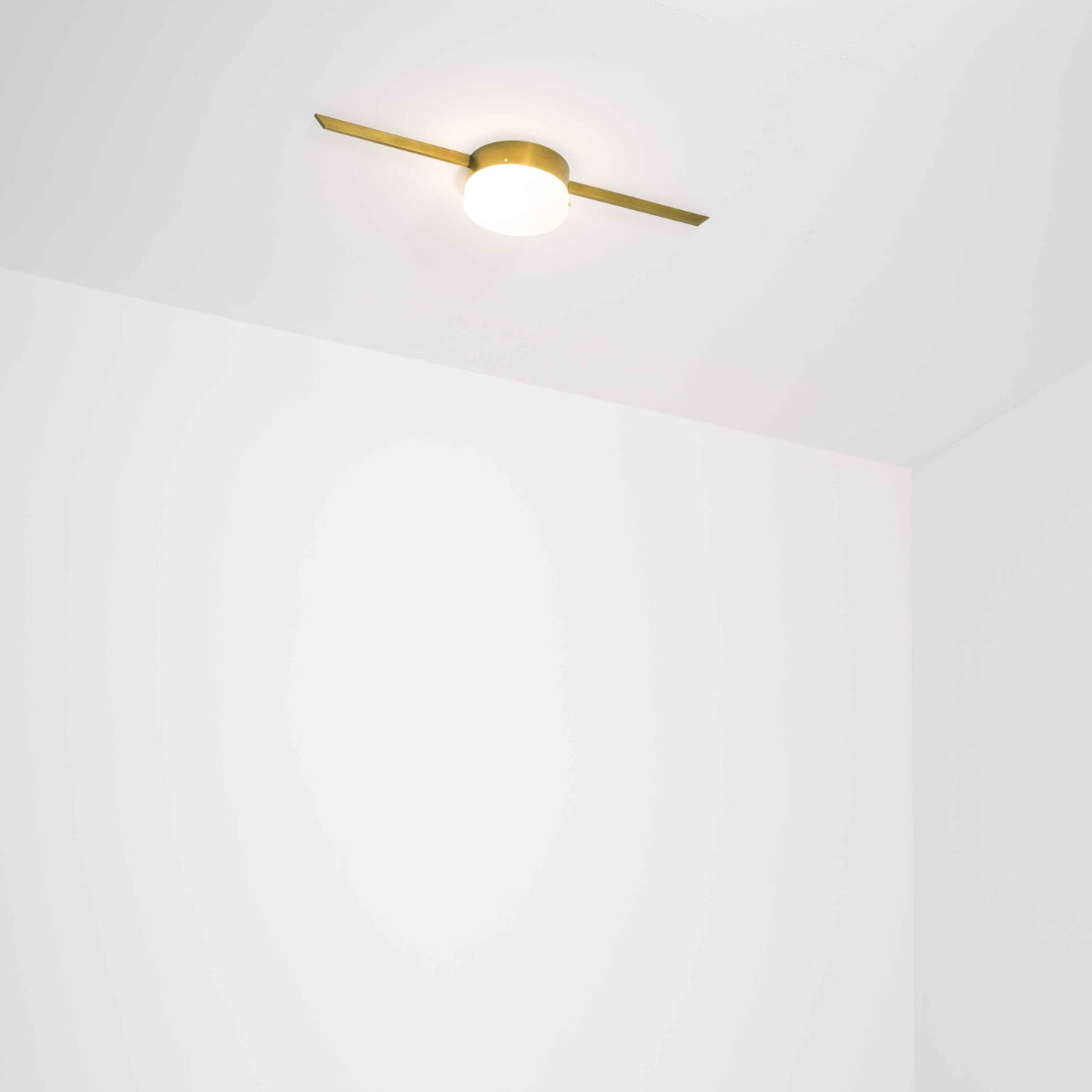 Design for Macha Celeste Solitude Ceiling or Wall-Mounted Chromed Lucid One-Armed Brass Lamp