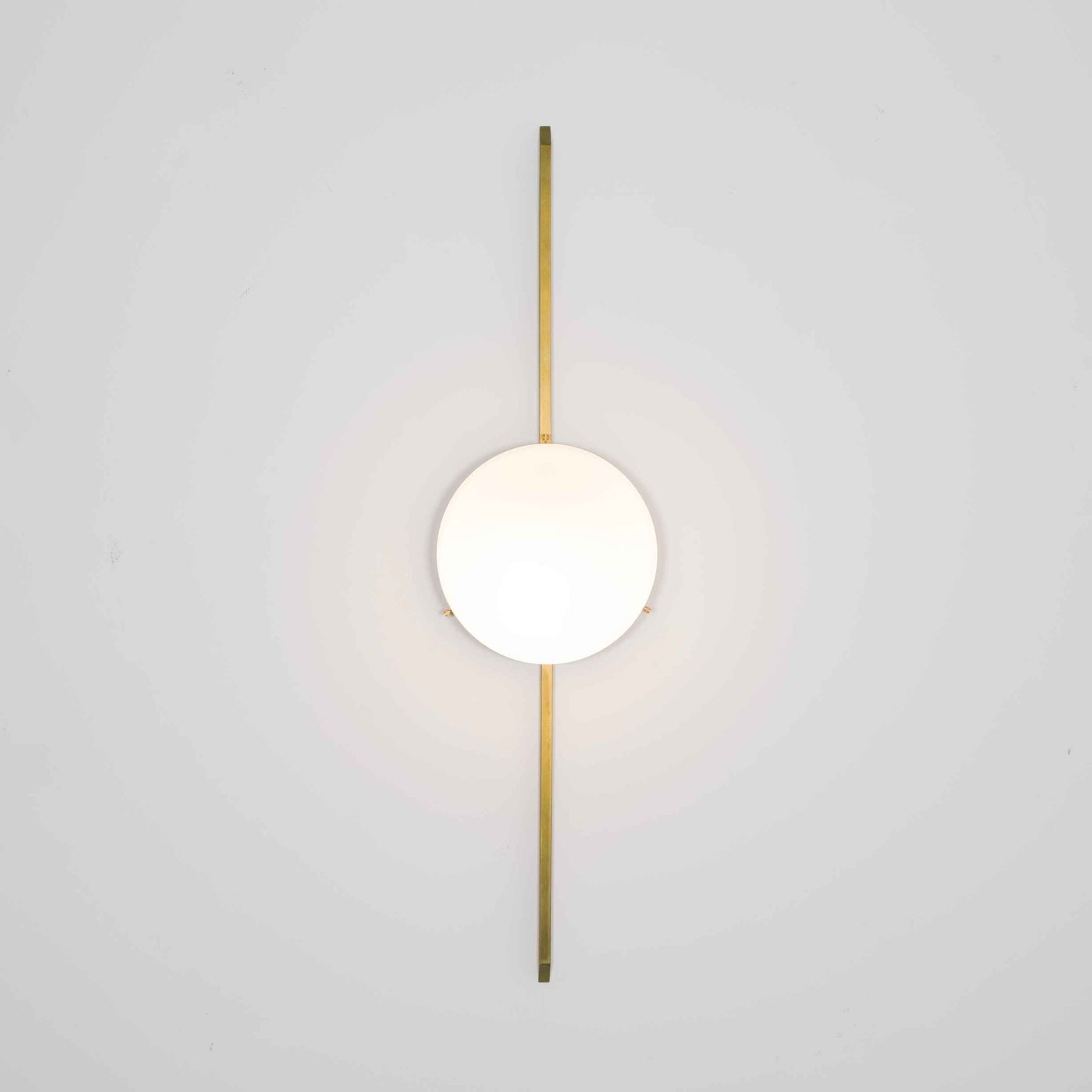 Design for Macha Celeste Solitude Ceiling or Wall-Mounted Chromed Lucid One-Armed Brass Lamp