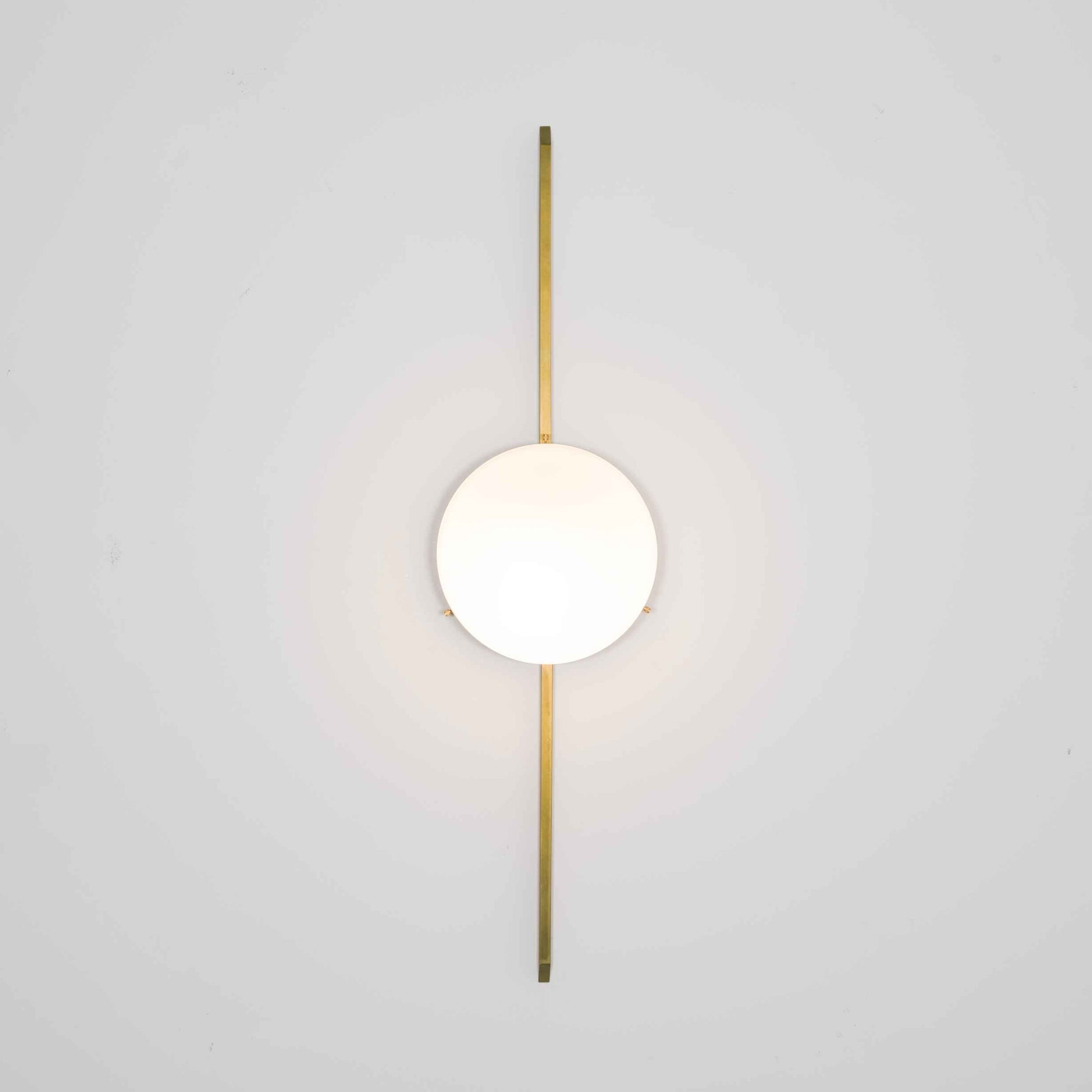 Design for Macha Celeste Solitude Ceiling or Wall-Mounted Chromed Lucid One-Armed Brass Lamp