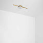 Design for Macha Celeste Solitude Ceiling or Wall-Mounted Chromed Opaque One-Armed Brass Lamp