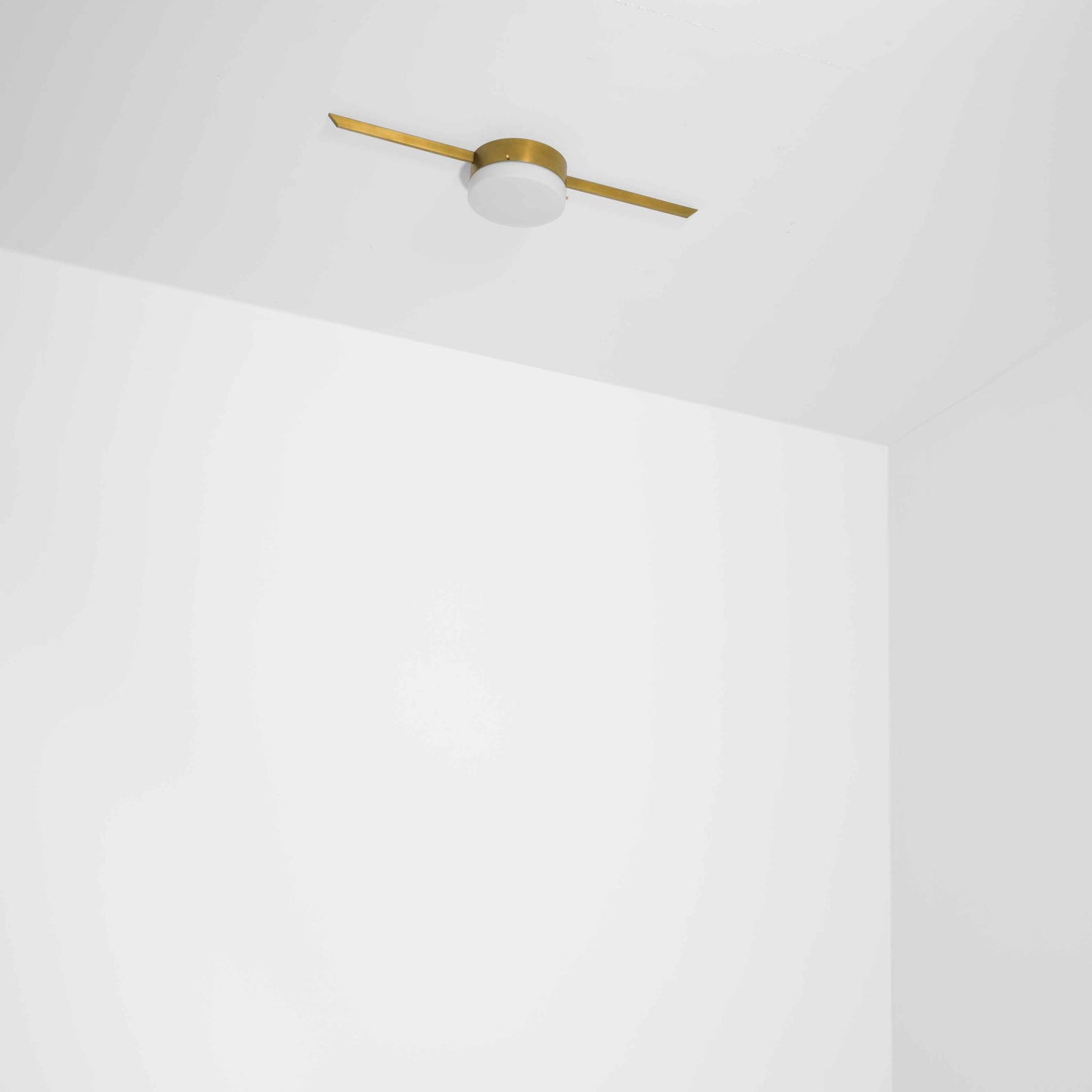 Design for Macha Celeste Solitude Ceiling or Wall-Mounted Chromed Opaque One-Armed Brass Lamp