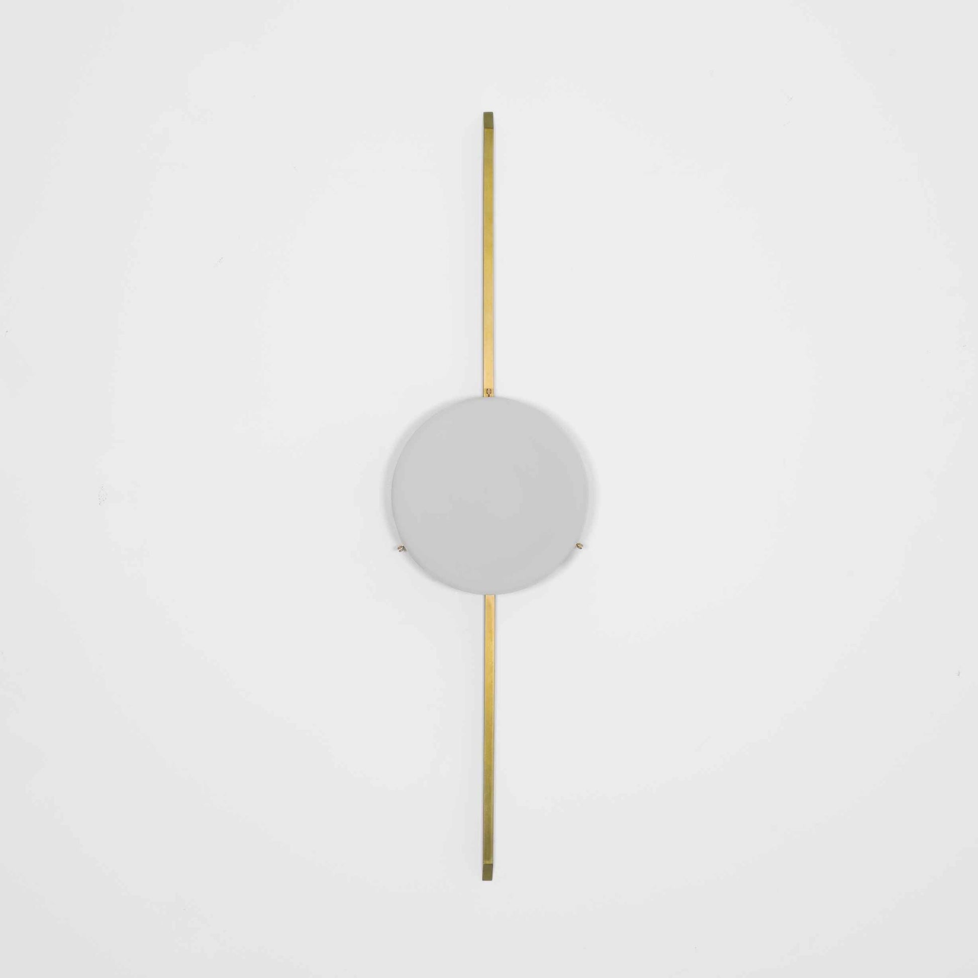 Design for Macha Celeste Solitude Ceiling or Wall-Mounted Chromed Opaque One-Armed Brass Lamp