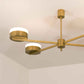 Design for Macha Celeste Supine Ceiling or Wall-Mounted Bronze Four-Armed Brass Lamp