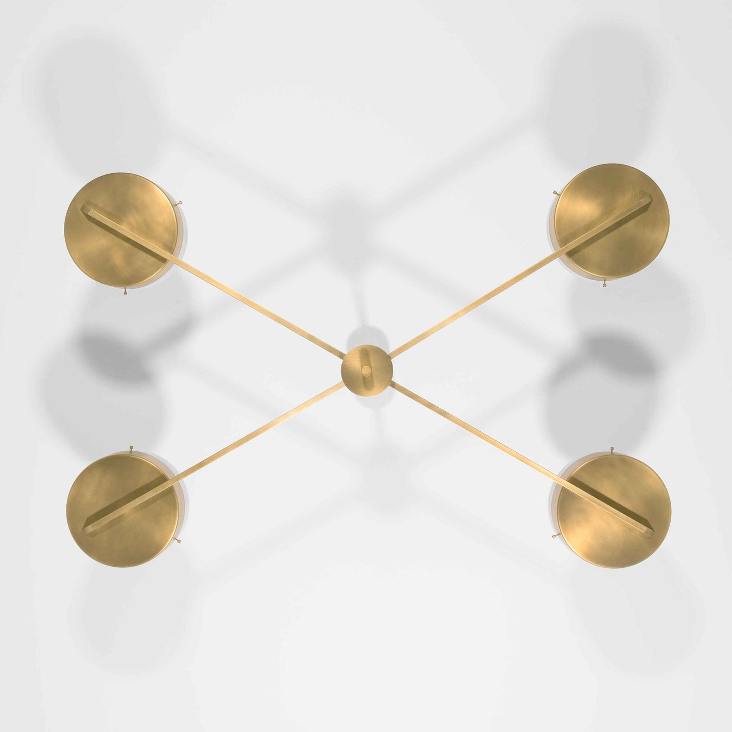 Design for Macha Celeste Supine Ceiling or Wall-Mounted Bronze Four-Armed Brass Lamp