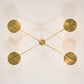 Design for Macha Celeste Supine Ceiling or Wall-Mounted Bronze Four-Armed Brass Lamp