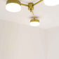 Design for Macha Celeste Syzygy Ceiling or Wall-Mounted Unpolished Balanced Three-Armed Brass Lamp