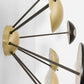 Design for Macha Helios Octo I Ceiling or Wall-Mounted Blackened Eight-Armed Brass Lamp