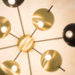 Design for Macha Helios Octo I Ceiling or Wall-Mounted Chromed Opaque Eight-Armed Brass Lamp