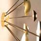 Design for Macha Helios Octo I Ceiling or Wall-Mounted Polished Brushed Eight-Armed Brass Lamp