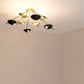 Design for Macha Helios Octo I Ceiling or Wall-Mounted Unpolished Opaque Eight-Armed Brass Lamp