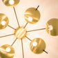Design for Macha Helios Octo II Ceiling or Wall-Mounted Chromed Opaque Eight-Armed Brass Lamp