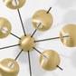 Design for Macha Helios Octo II Ceiling or Wall-Mounted Unpolished Opaque Eight-Armed Brass Lamp