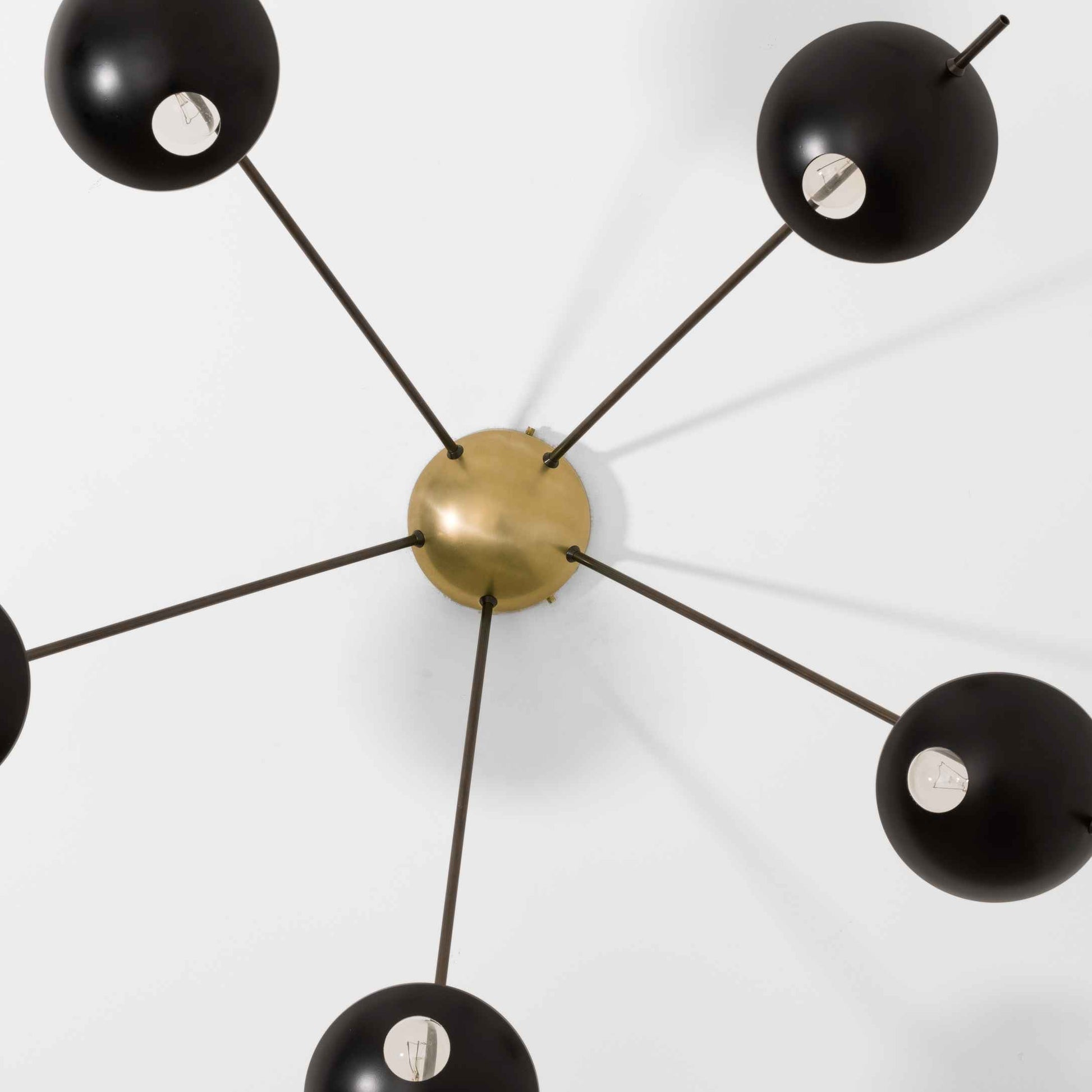 Design for Macha Helios Penta Ceiling or Wall-Mounted Bronze Five-Armed Brass Lamp