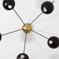 Design for Macha Helios Penta Ceiling or Wall-Mounted Chromed Lucid Five-Armed Brass Lamp