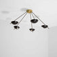 Design for Macha Helios Penta Ceiling or Wall-Mounted Chromed Lucid Five-Armed Brass Lamp