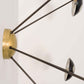Design for Macha Helios Penta Ceiling or Wall-Mounted Unpolished Balanced Five-Armed Brass Lamp