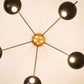 Design for Macha Helios Penta Ceiling or Wall-Mounted Unpolished Balanced Five-Armed Brass Lamp