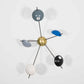 Design for Macha Helios Quinque I Ceiling or Wall-Mounted Unpolished Balanced Five-Armed Brass Lamp