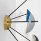 Design for Macha Helios Quinque I Ceiling or Wall-Mounted Unpolished Opaque Five-Armed Brass Lamp