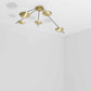 Design for Macha Helios Quinque II Ceiling or Wall-Mounted Chromed Lucid Five-Armed Brass Lamp