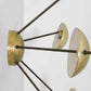 Design for Macha Helios Quinque II Ceiling or Wall-Mounted Chromed Opaque Five-Armed Brass Lamp
