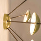 Design for Macha Helios Quinque II Ceiling or Wall-Mounted Unpolished Opaque Five-Armed Brass Lamp