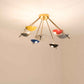 Design for Macha Helios Septem I Ceiling or Wall-Mounted Bronze Seven-Armed Brass Lamp