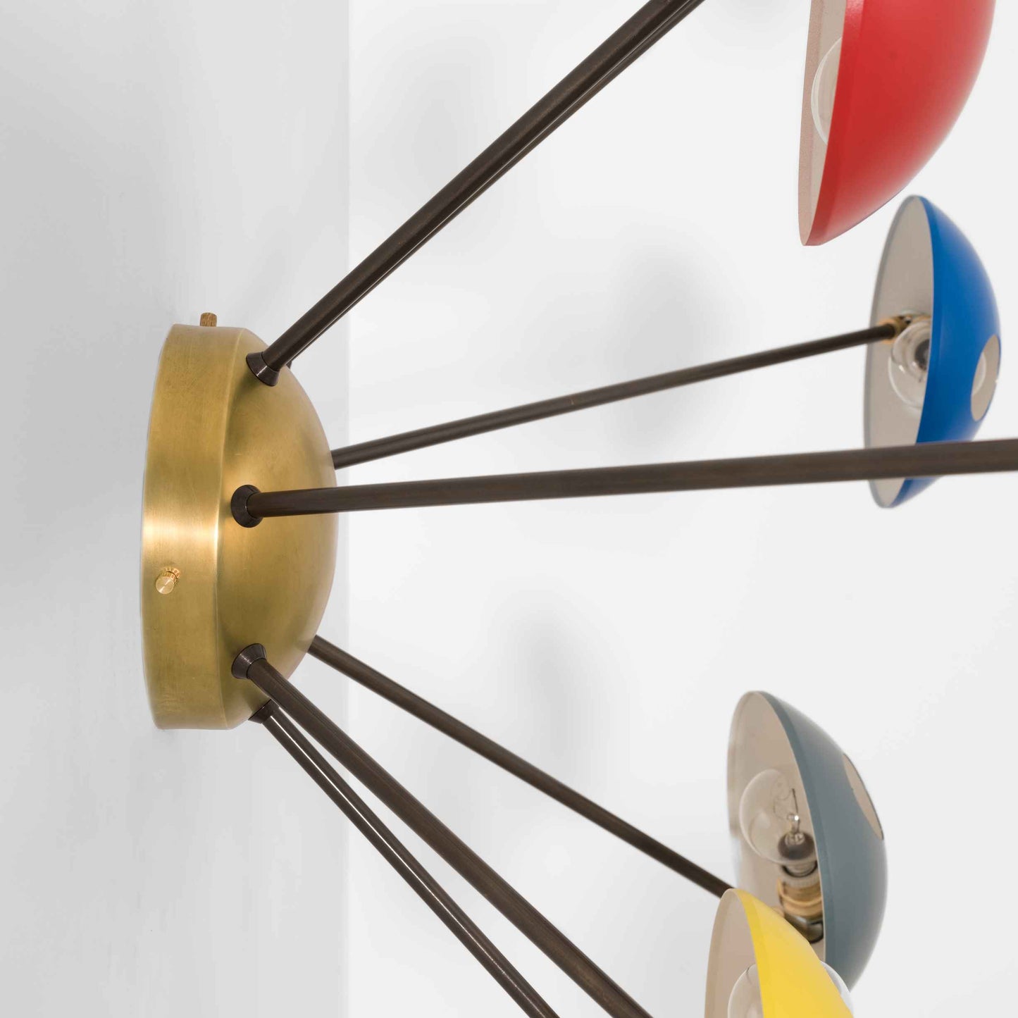 Design for Macha Helios Septem I Ceiling or Wall-Mounted Bronze Seven-Armed Brass Lamp