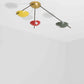 Design for Macha Helios Tribus I Ceiling or Wall-Mounted Blackened Three-Armed Brass Lamp