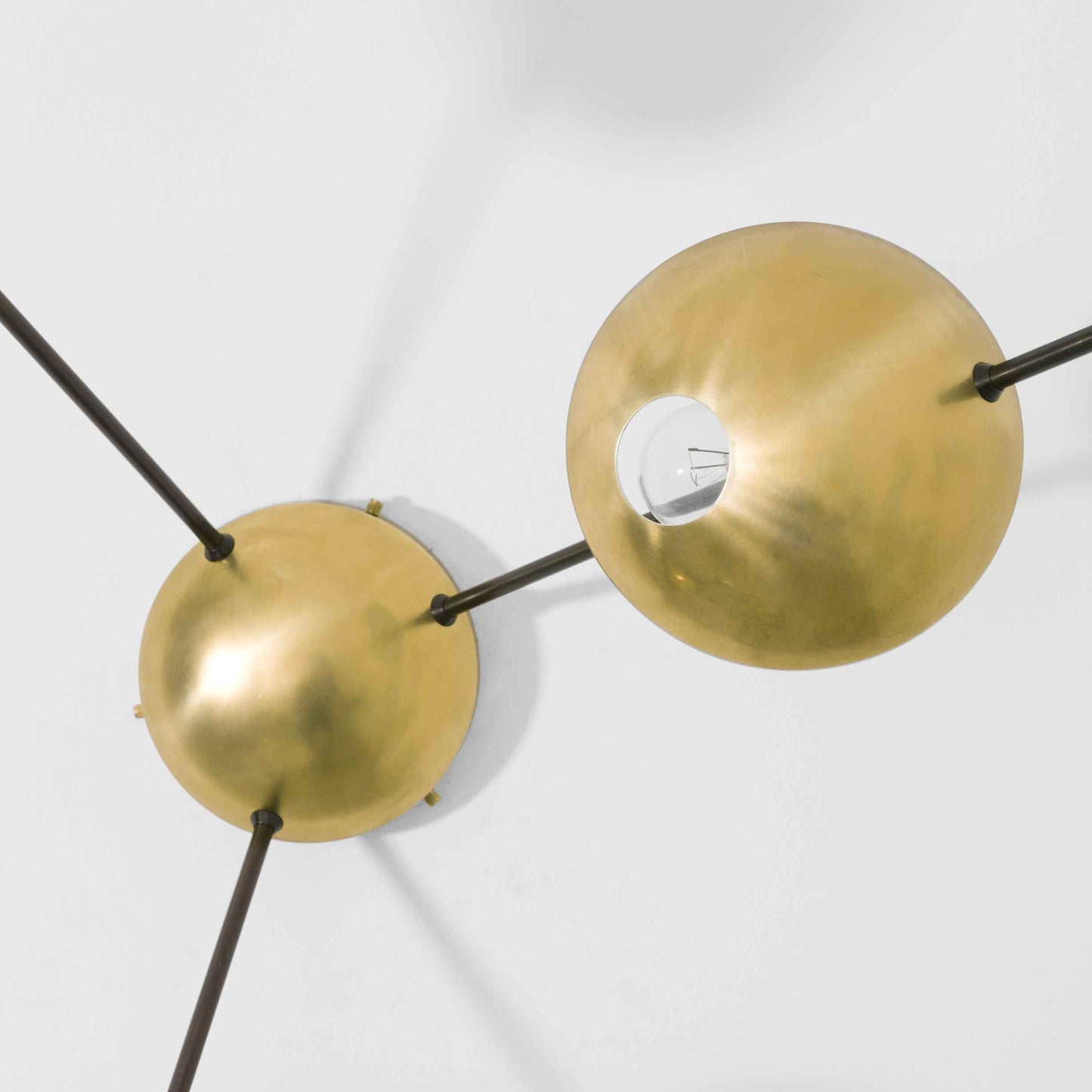 Design for Macha Helios Tribus II Ceiling or Wall-Mounted Bronze Three-Armed Brass Lamp