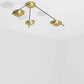 Design for Macha Helios Tribus II Ceiling or Wall-Mounted Polished Brushed Three-Armed Brass Lamp