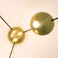 Design for Macha Helios Tribus II Ceiling or Wall-Mounted Polished Three-Armed Brass Lamp
