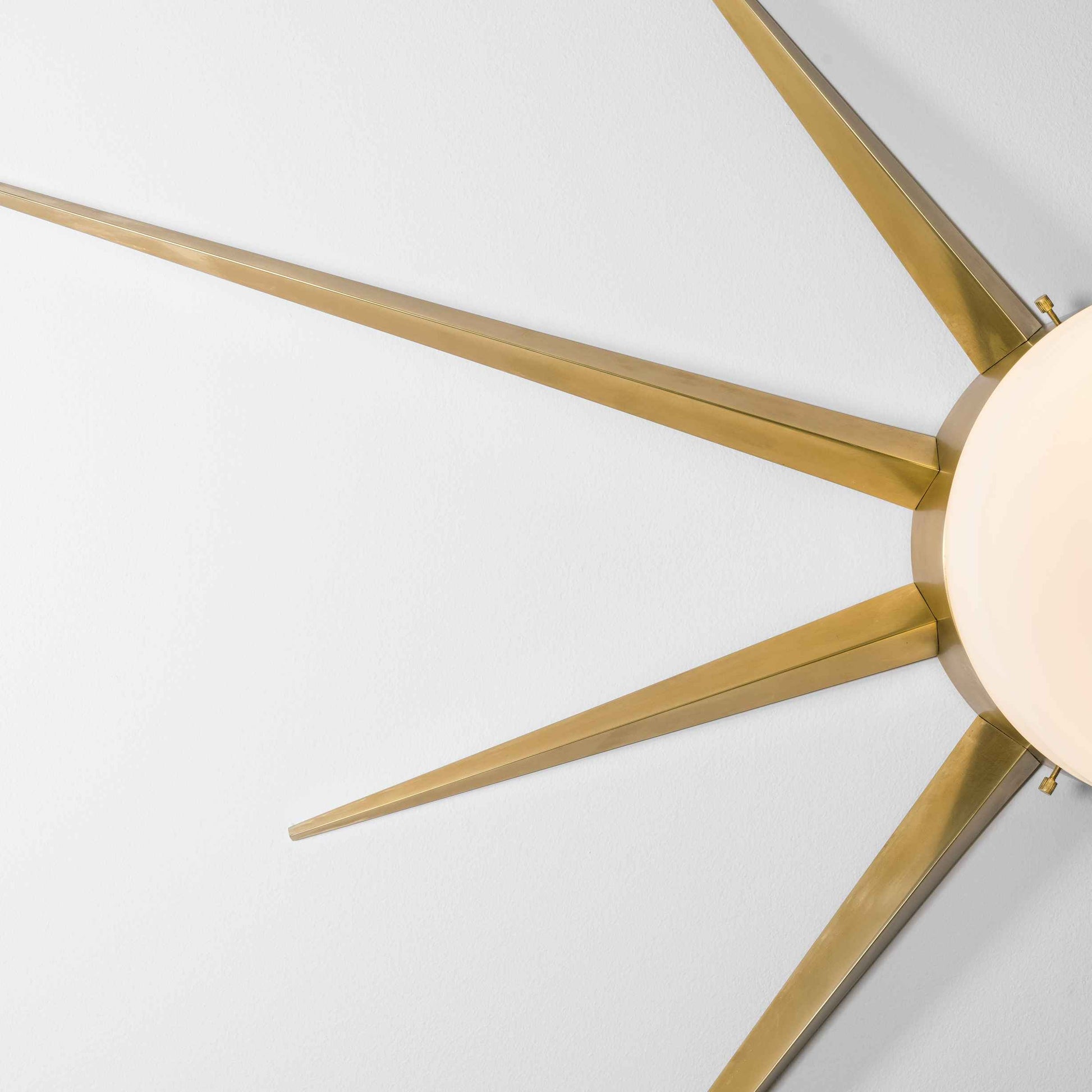 Design for Macha Solare Capri Ceiling or Wall-Mounted Bronze Ten-Armed Brass Lamp