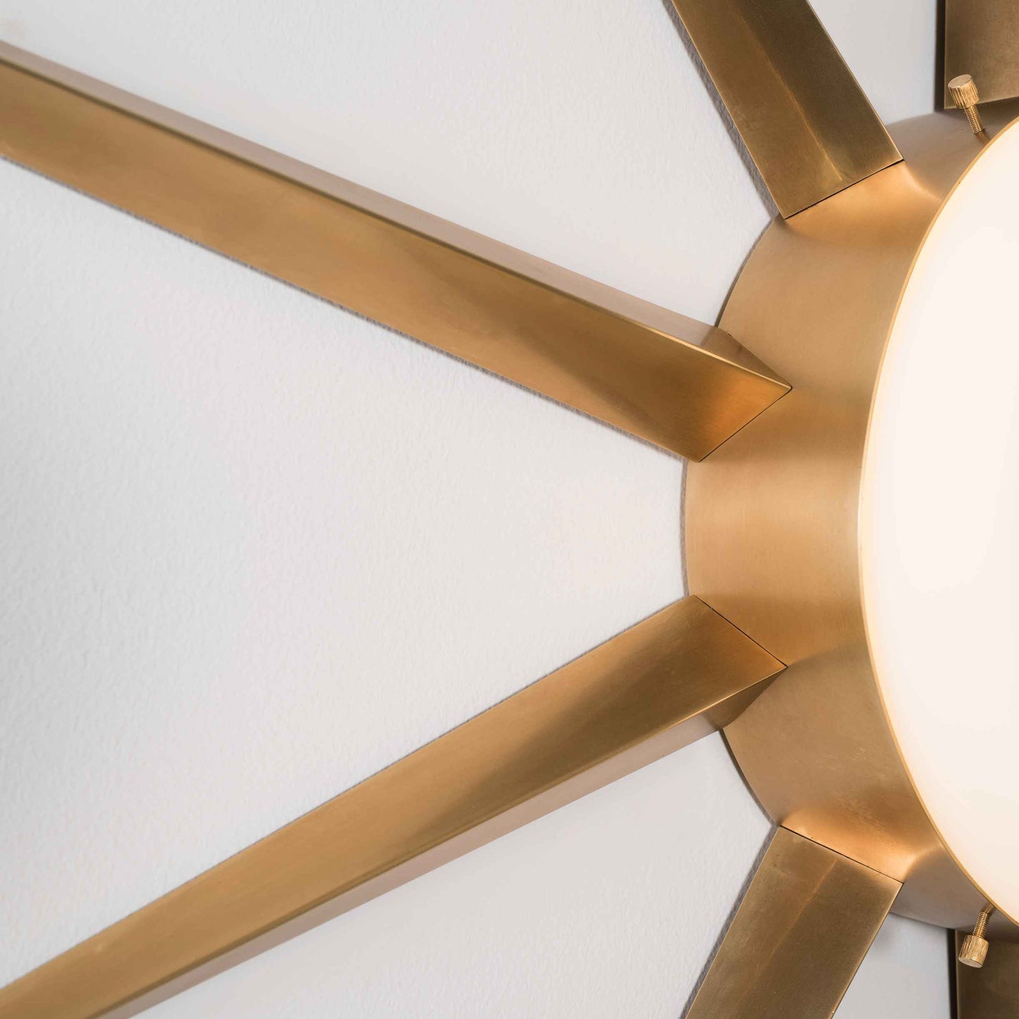 Design for Macha Solare Capri Ceiling or Wall-Mounted Polished Ten-Armed Brass Lamp