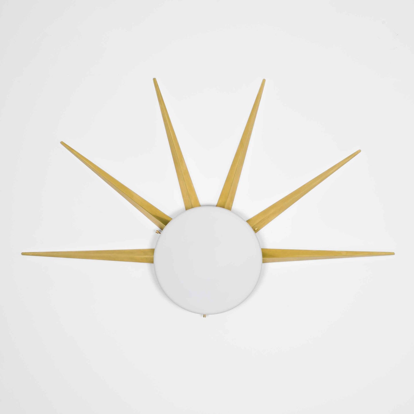 Design for Macha Solare Classic Ceiling or Wall-Mounted Polished Brushed Six-Armed Brass Lamp