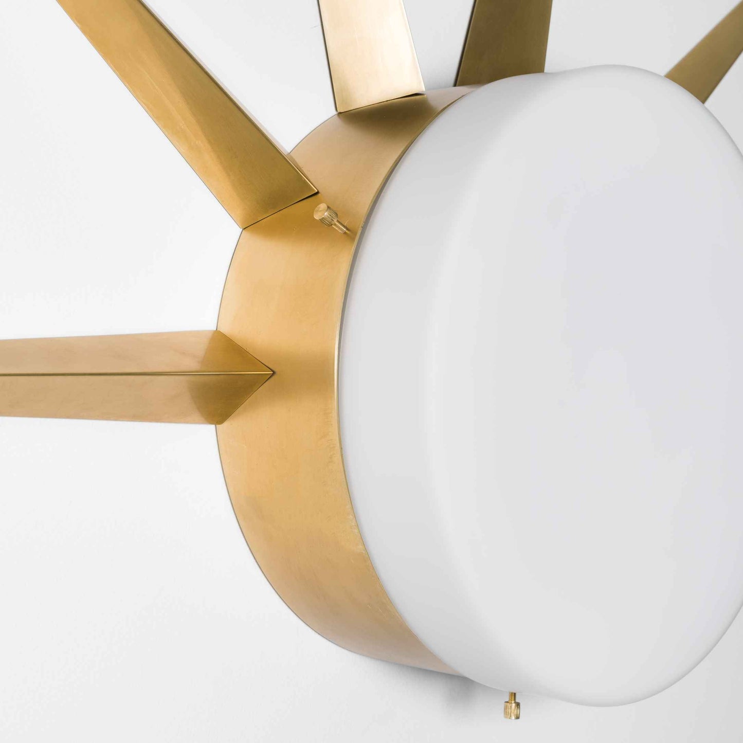 Design for Macha Solare Classic Ceiling or Wall-Mounted Polished Six-Armed Brass Lamp