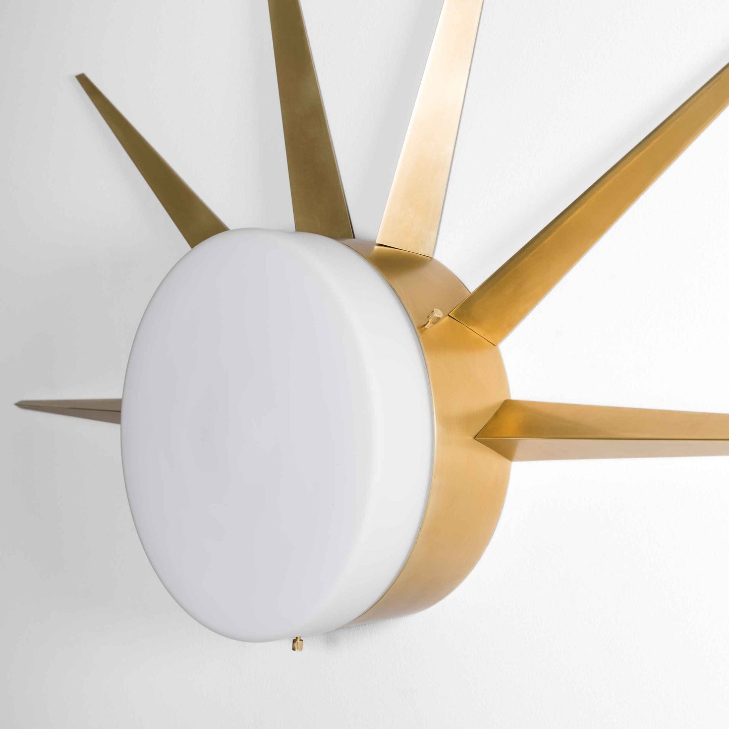 Design for Macha Solare Classic Ceiling or Wall-Mounted Unpolished Opaque Six-Armed Brass Lamp