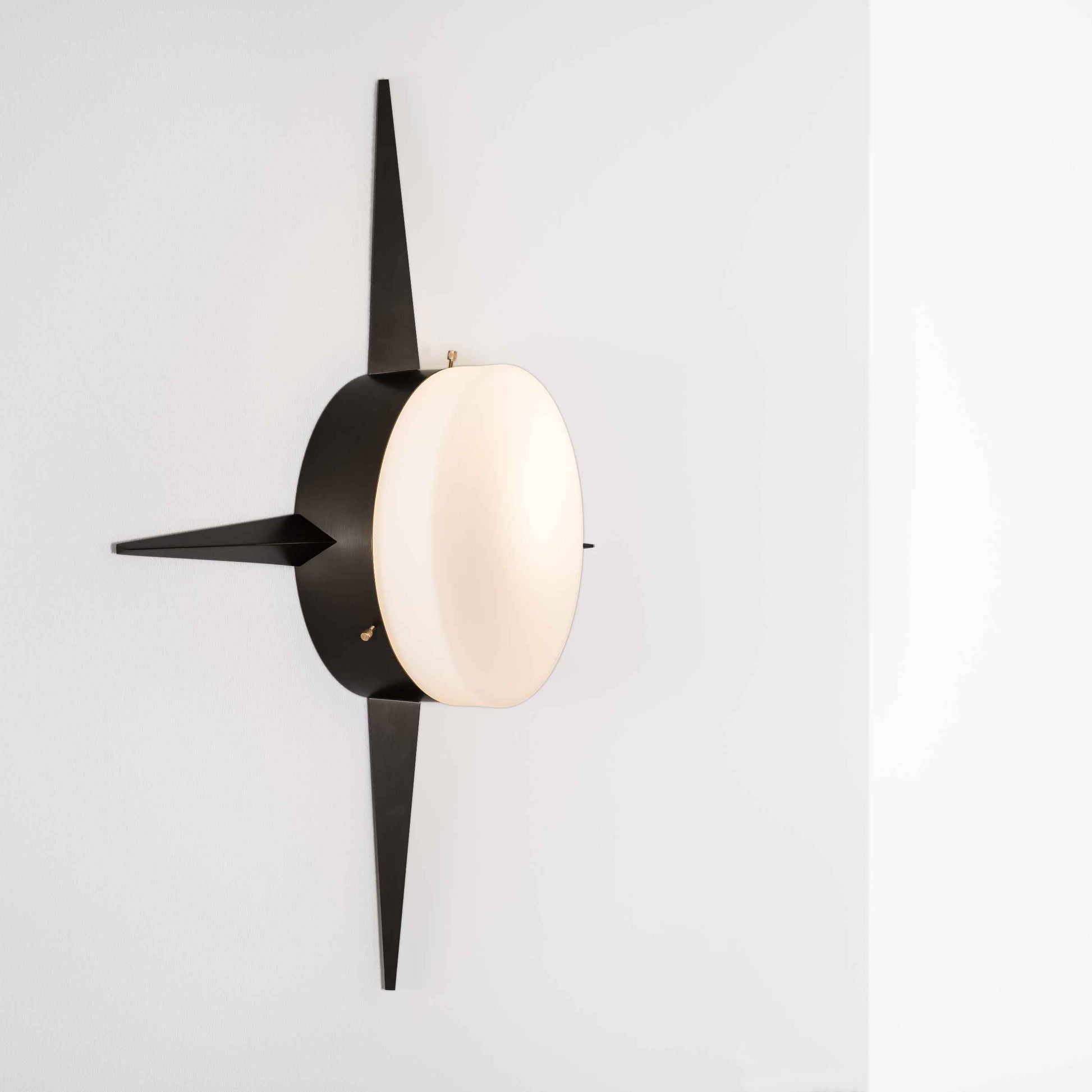 Design for Macha Solare Cross Ceiling or Wall-Mounted Bronze Four-Armed Brass Lamp