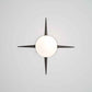 Design for Macha Solare Cross Ceiling or Wall-Mounted Polished Brushed Four-Armed Brass Lamp