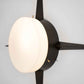 Design for Macha Solare Cross Ceiling or Wall-Mounted Unpolished Lucid Four-Armed Brass Lamp