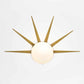 Design for Macha Solare Dawn Ceiling or Wall-Mounted Chromed Lucid Six-Armed Brass Lamp