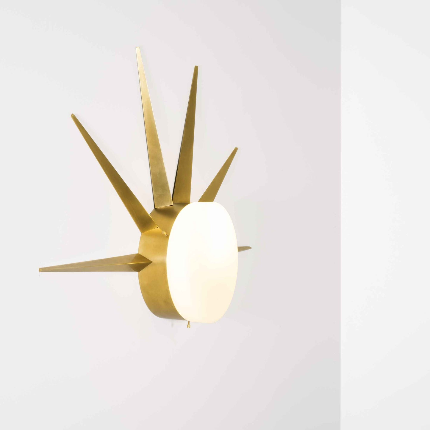 Design for Macha Solare Dawn Ceiling or Wall-Mounted Polished Six-Armed Brass Lamp