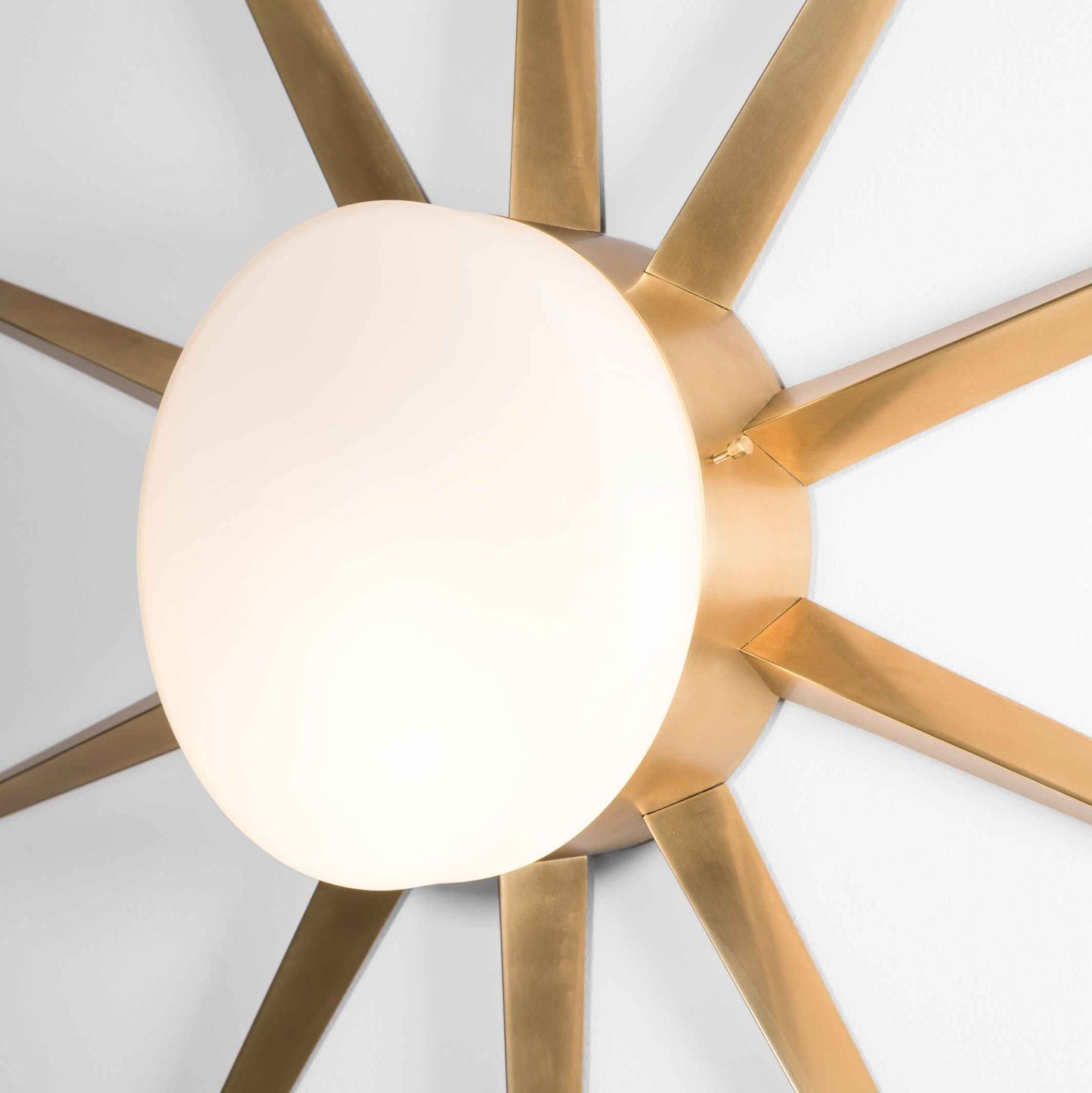 Design for Macha Solare Fireworks Ceiling or Wall-Mounted Bronze Ten-Armed Brass Lamp